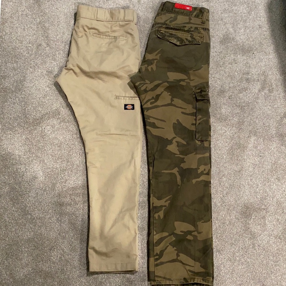 Dickies skinny fit and Jordan Craig cargos